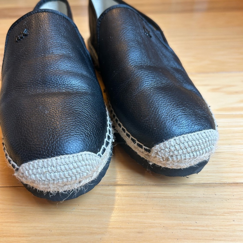 Michael Kors Black Womens Hastings Leather Espadrille Slip-On Loafer Shoes - Picture 11 of 14